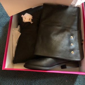 Knee high black boots